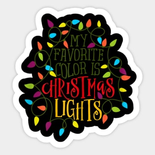 my favorite color is christmas lights Sticker